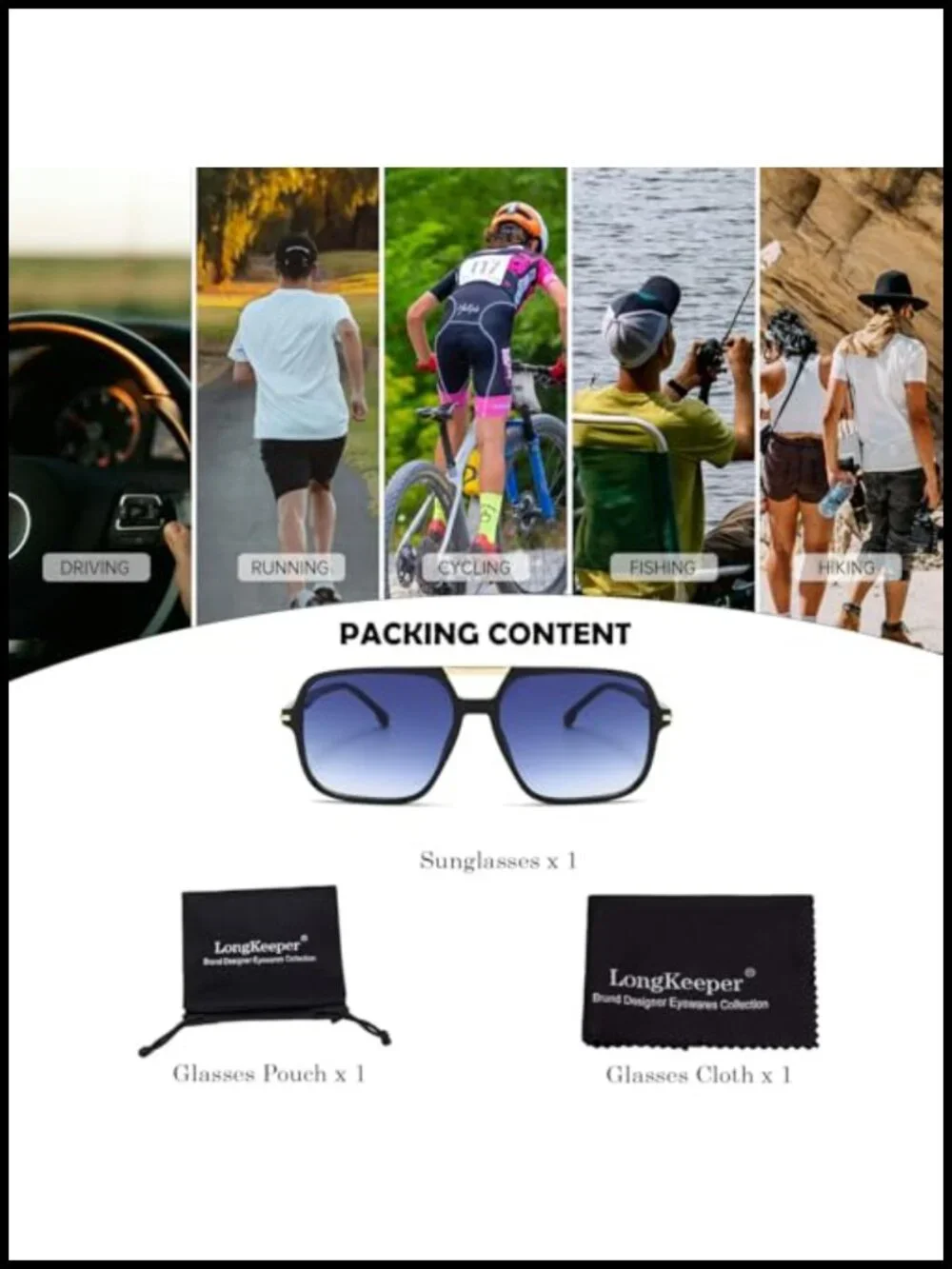 Oversized Double Bridge Pilot Sunglasses UV400 Unisex Retro Square Shades